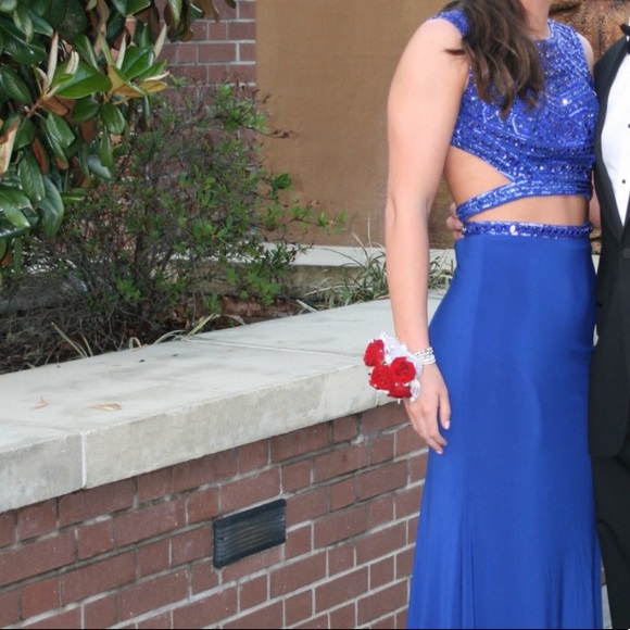 Blue prom dress Sherri hill - Picture 3 of 5
